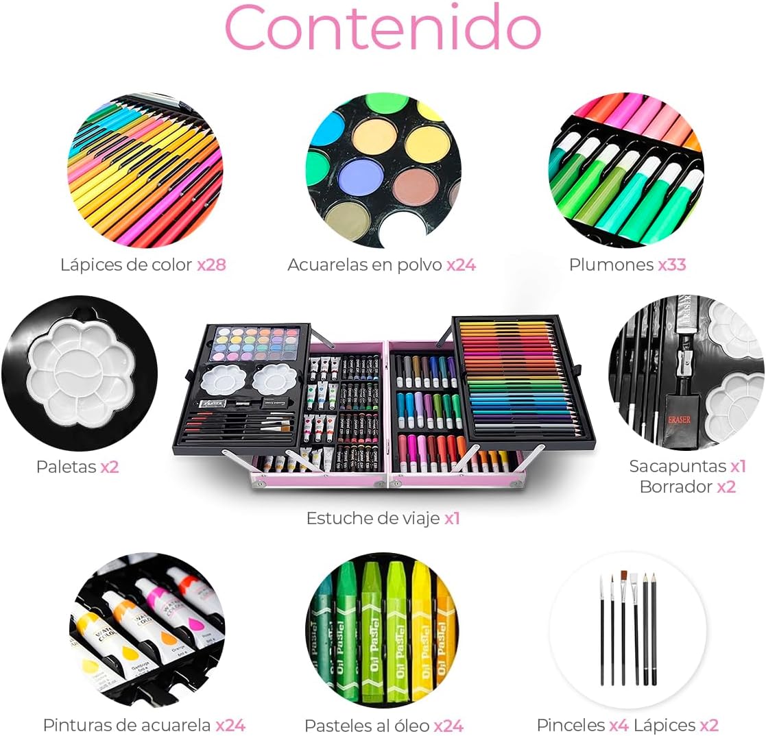 Maletín Artístico Multicolor Raganet Completo